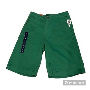 NWT GAP‎ Chino Shorts Kelly Green Superlastic Waistband Youth Size 12